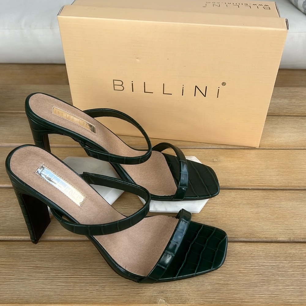 Billini Dana Green Croc heel